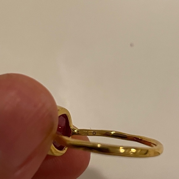 Monica Vinader 18k Gold Vermeil Sterling Silver Pink Stone - Picture 11 of 12